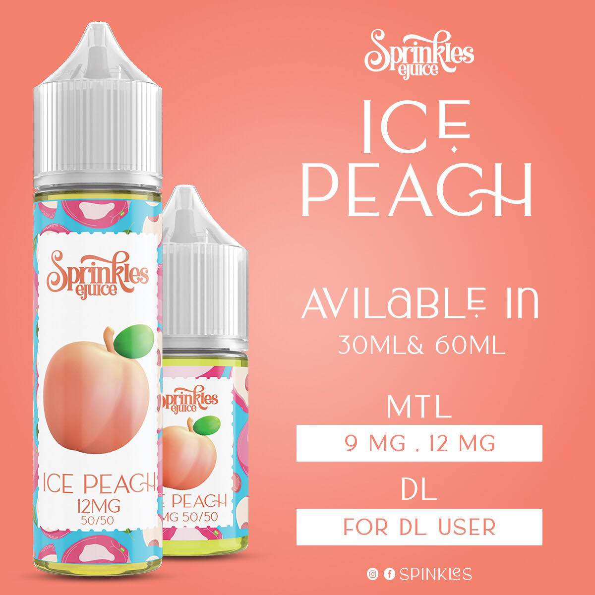 Sprinkles Ice Peach - MTL