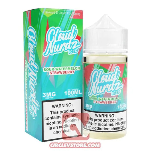 Cloud Nurdz - Sour Watermelon Strawberry Iced - DL - CircleV Store - Cloud Nurdz - Premium E-Liquid