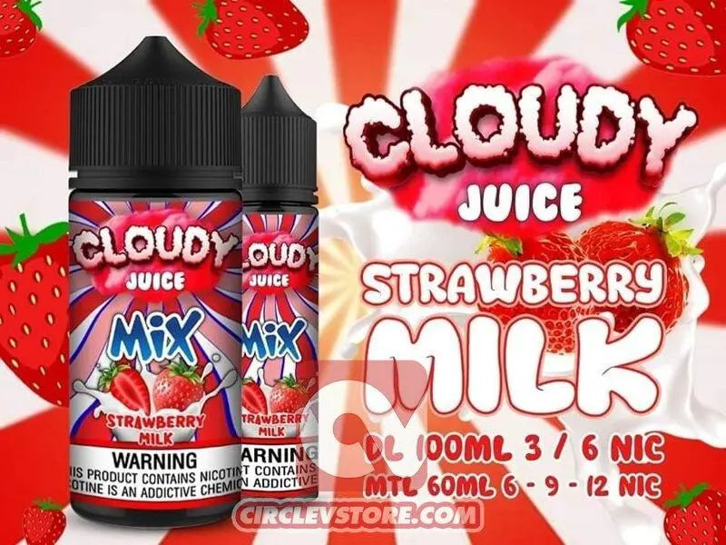 Cloudy Strawberry Milk - MTL - CircleV Store - Cloudy Juice - Egyptian E-Liquid