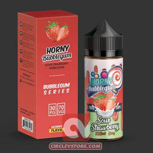 Horny Flava Sour Strawberry Bubblegum - DL - CircleV Store - Horny Flava - Premium E-Liquid