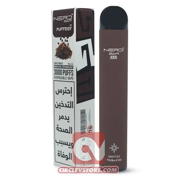 Nerd Bar - Coffee Tobacco - CircleV Store - Nerd Bar - Disposable